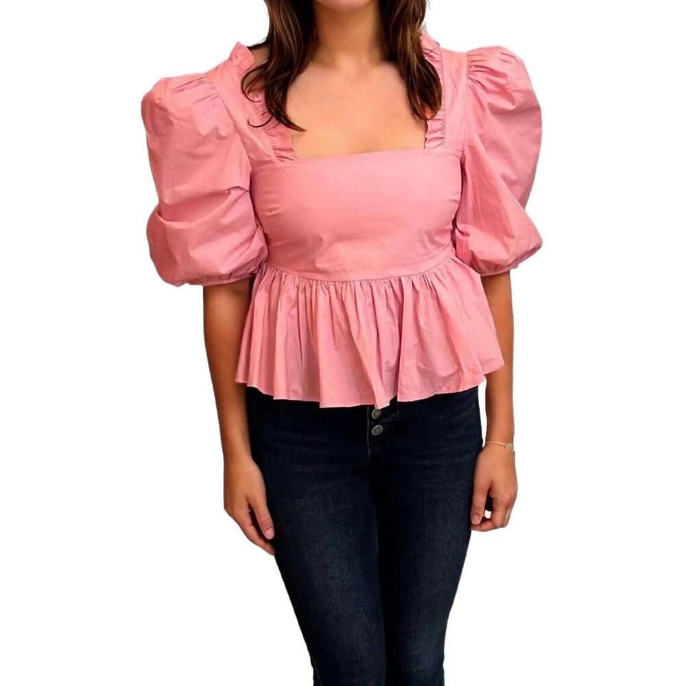NEW CUSTOMMADE darine top in sea pink